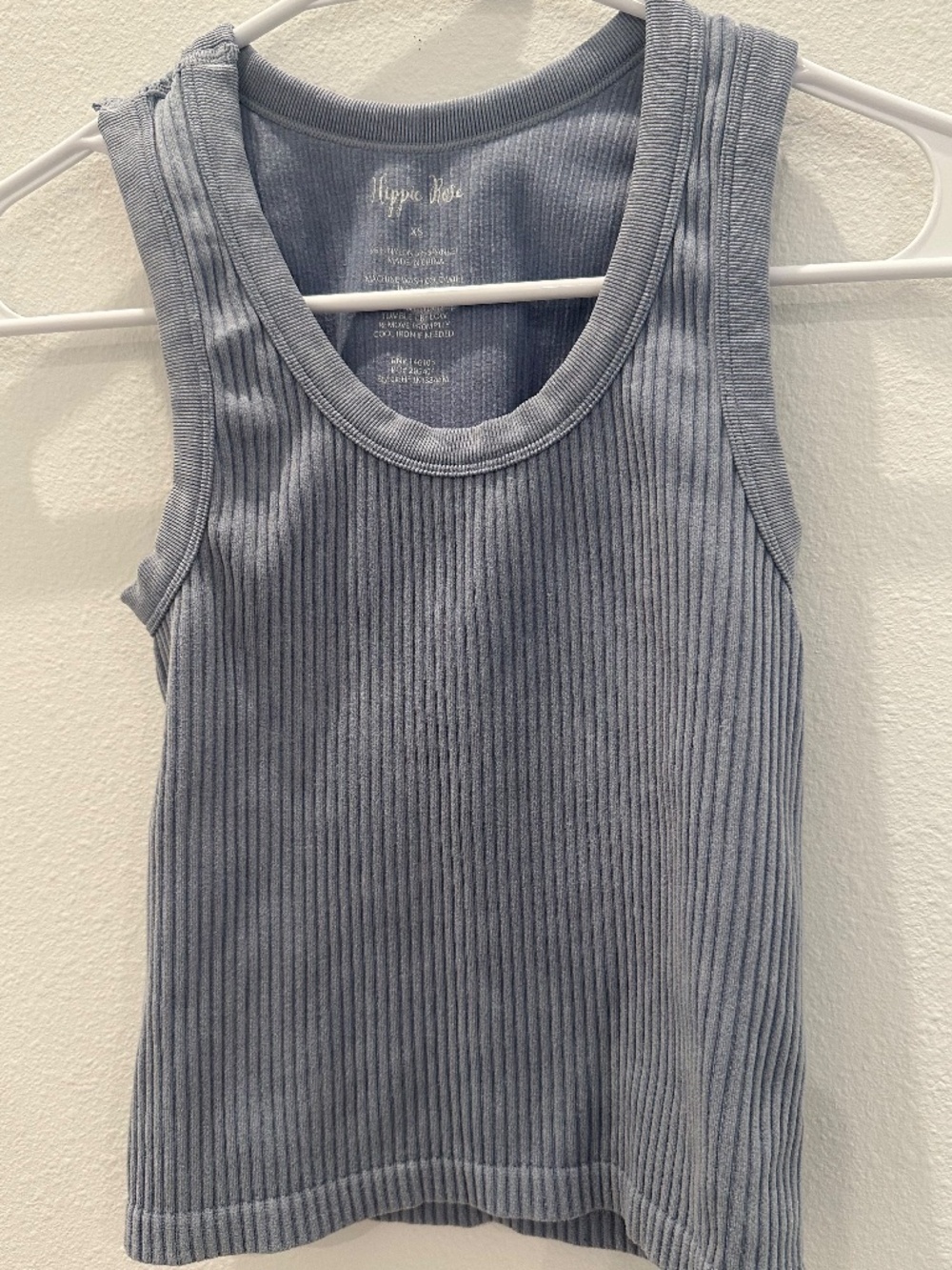 Hippie Rose Gray Ribbed Sleeveless Top/One Piece XS
